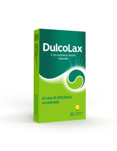 Dulcolax 5 mg Bisacodile Stitichezza 20 Compresse rivestite